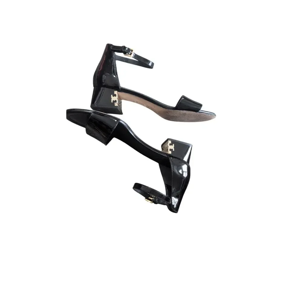 Tory Burch Elegant Leather Heeled Sandals - Size 10